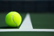 tennis ball by line