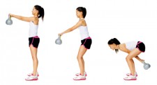 kettlebell through squat