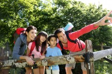 family hiking