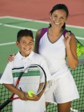 tennis parent and son