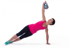 kettlebell yoga side lift