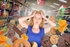 woman with donuts