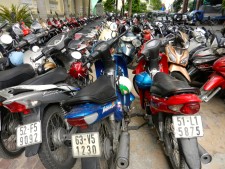 motorbikes everywhere!